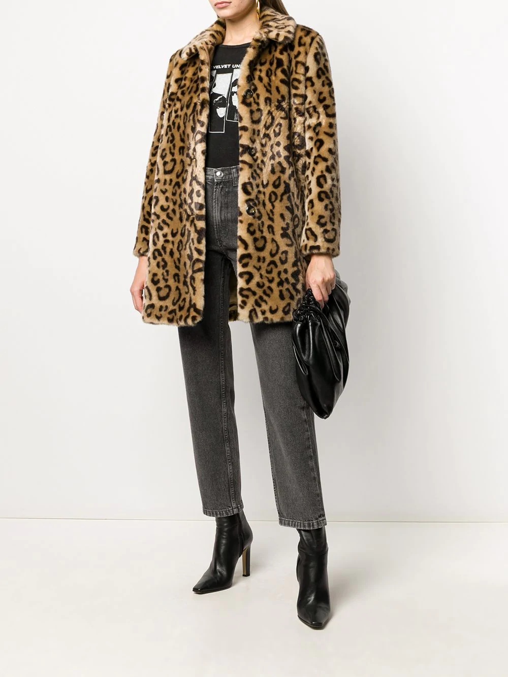 leopard-print faux-fur coat - 2