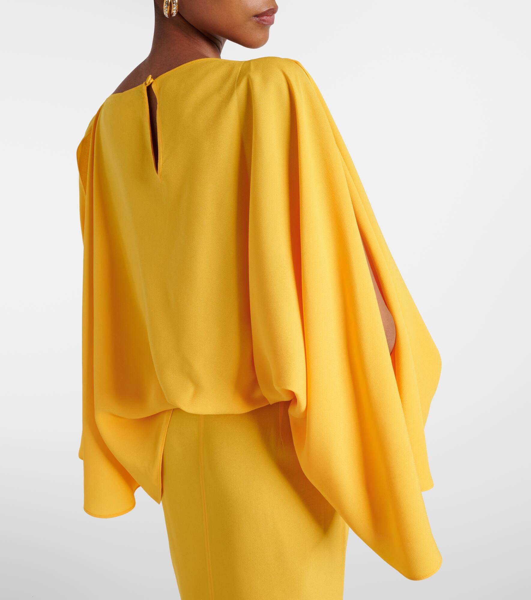 Maddalena draped crêpe cady gown - 5