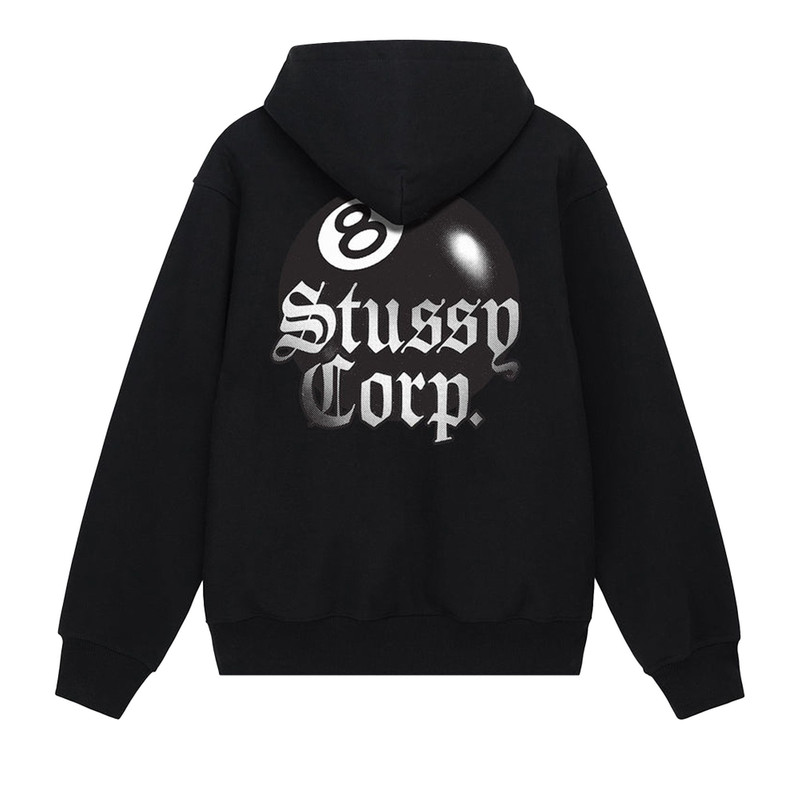 Stüssy Stussy 8 Ball Corp. Hoodie 'Black' outlook