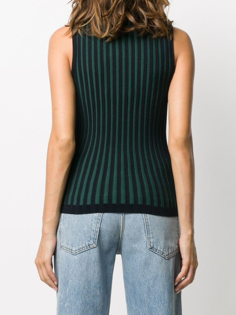 ribbed sleeveless top - 4