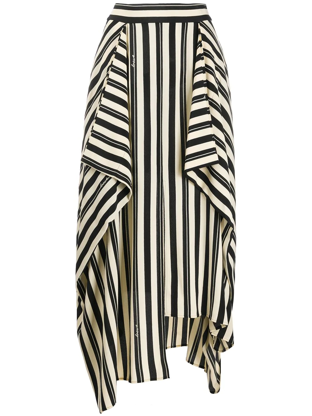 stripe panel asymmetric skirt - 1