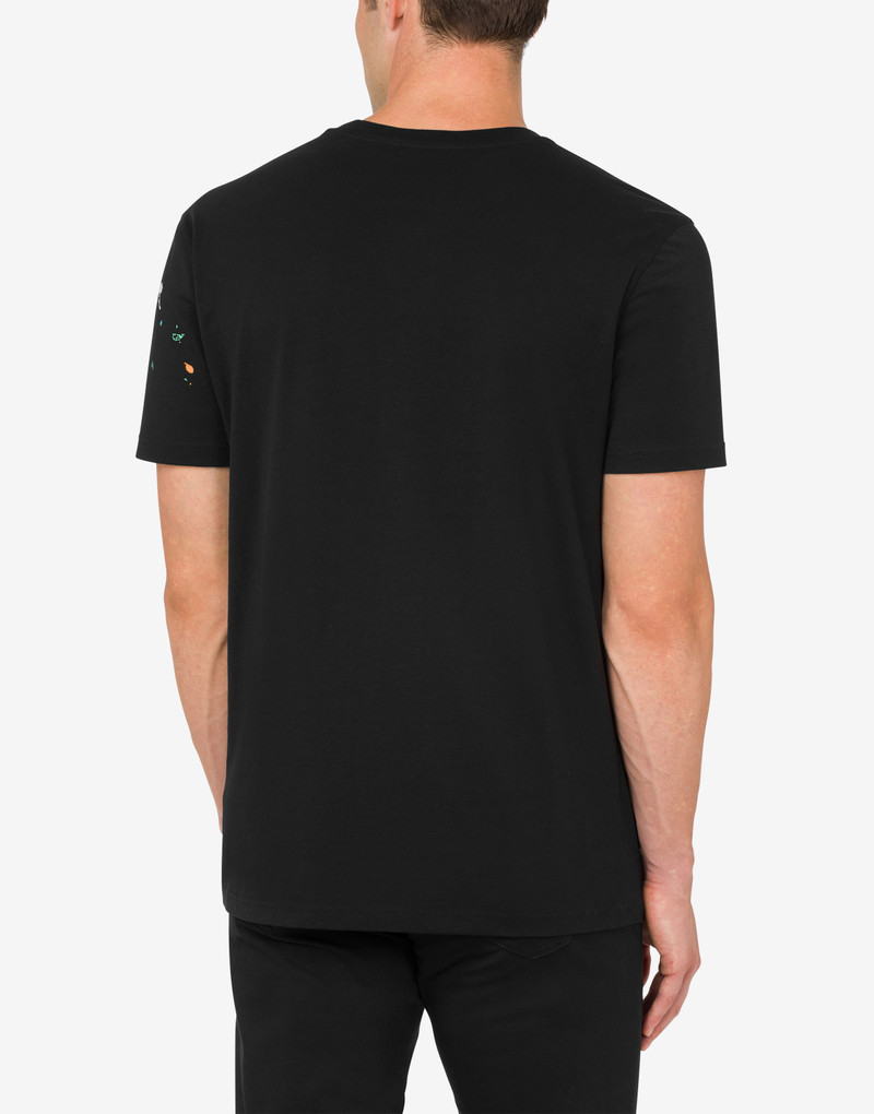 PAINTED EFFECT ORGANIC JERSEY T-SHIRT 3