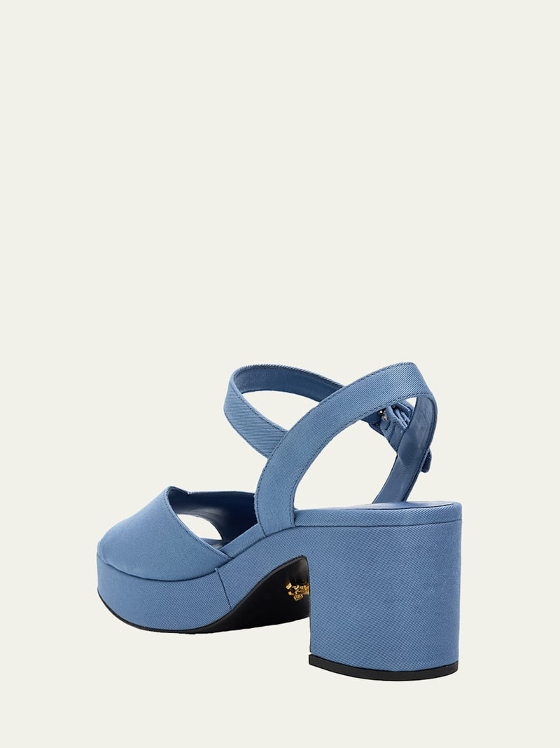 65mm Canvas Platform Sandals 4
