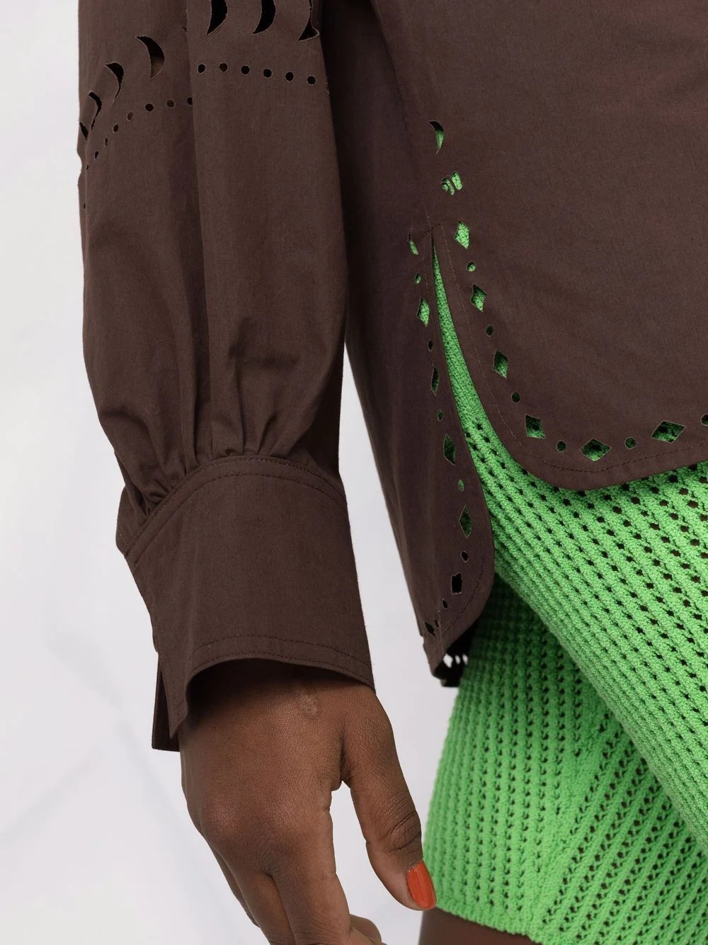 laser-cut long-sleeve shirt - 3