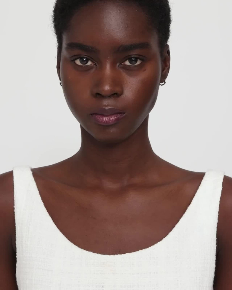 Ballerina Neckline Mini Dress in Cotton Tweed 6