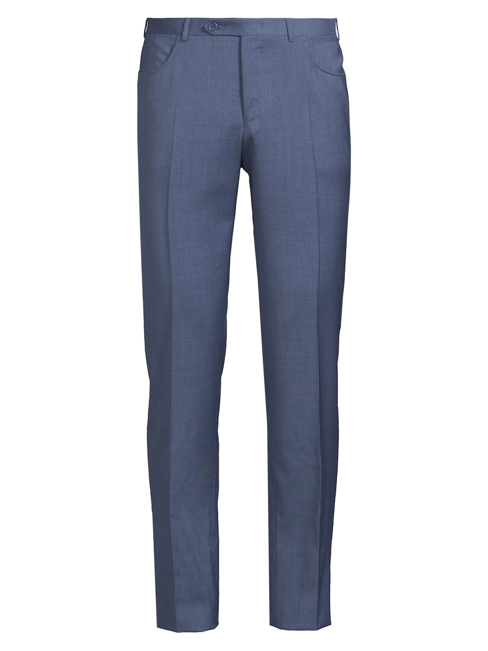 Men's Classic Solid Dress Trousers - Blue - 1