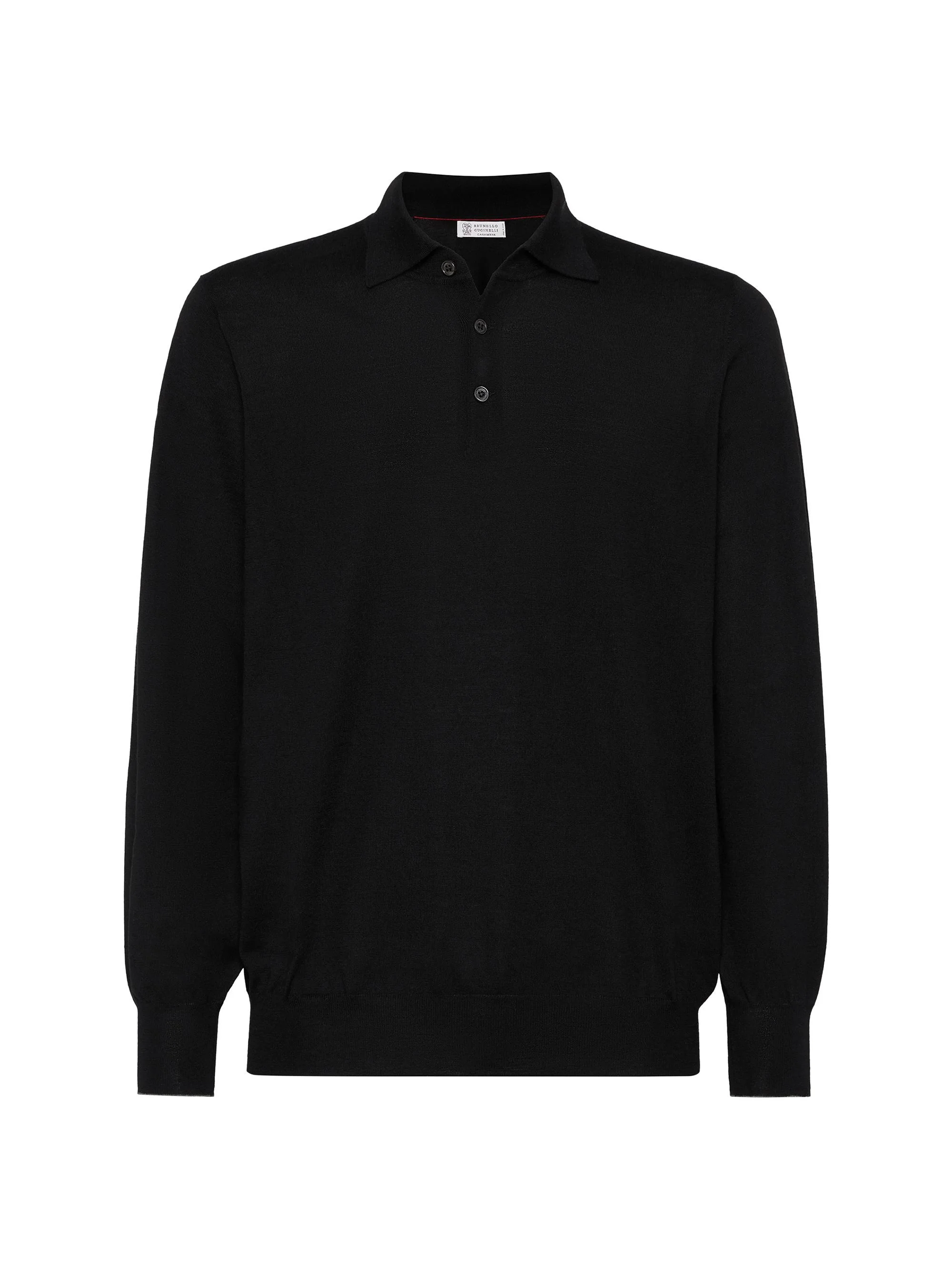 Men's Lightweight Knit Polo Shirt - Black - 1