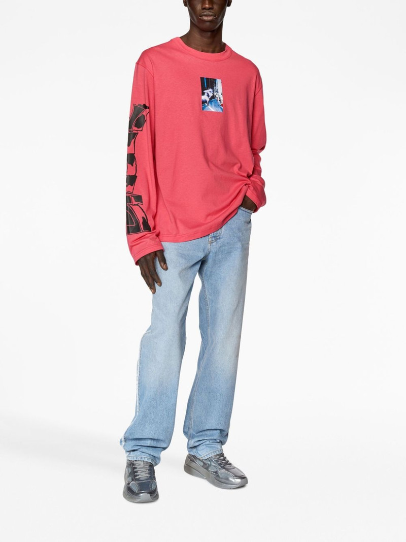 Diesel photograph-print long-sleeve T-shirt outlook