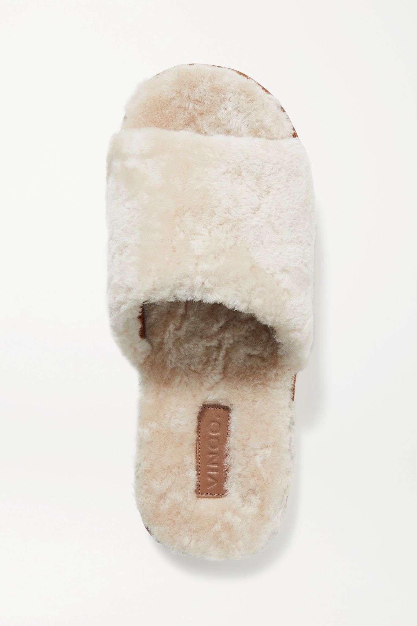 Kalina shearling and suede slides - 5