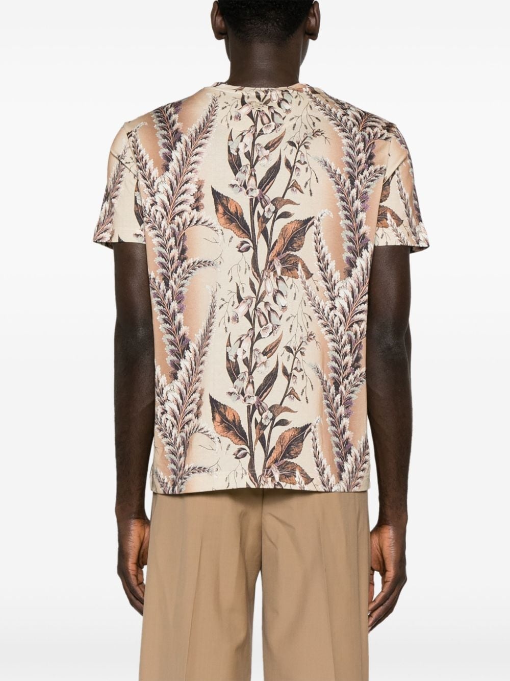 botanical-print cotton T-shirt - 4