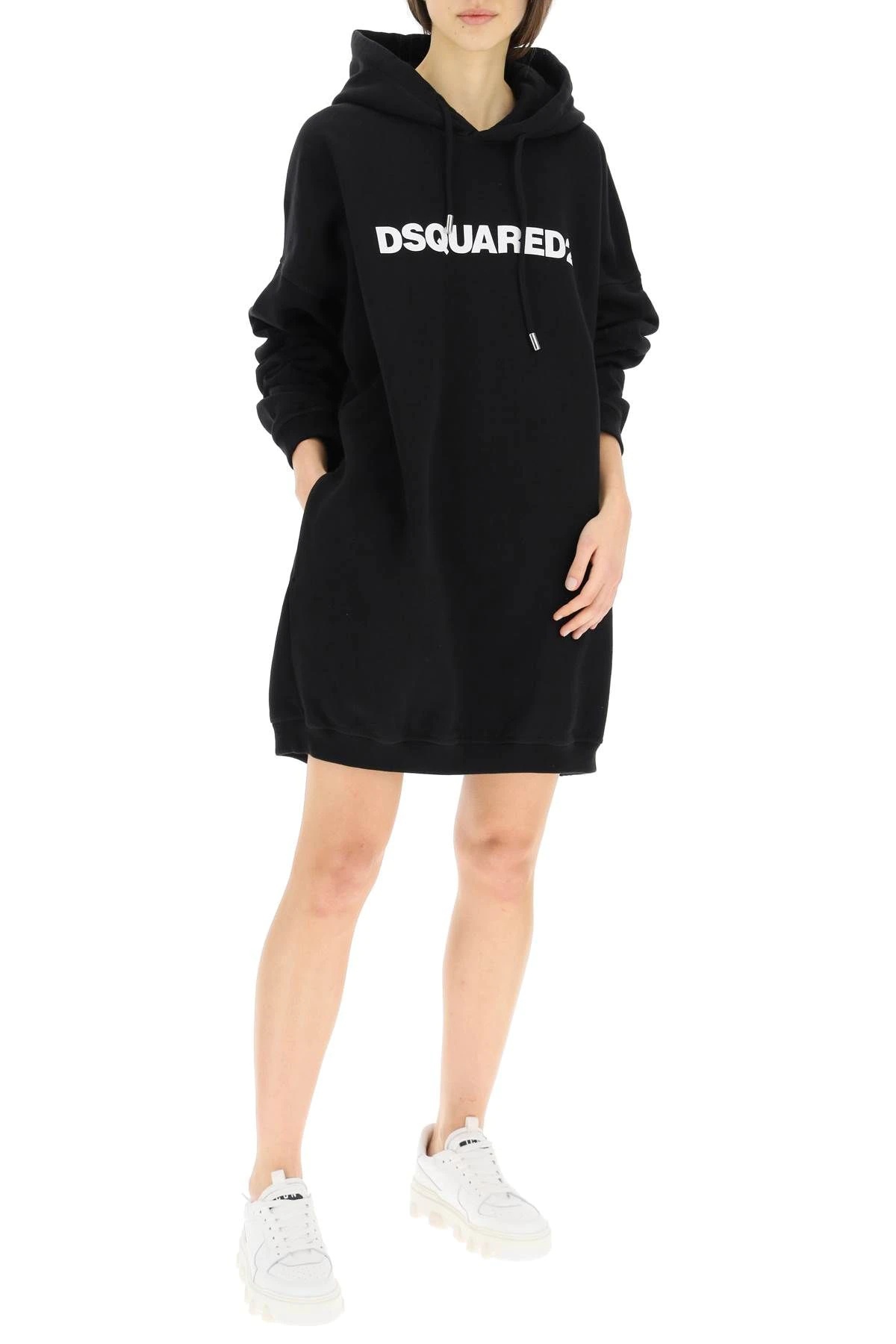 LOGO PRINT HOODIE DRESS - 2