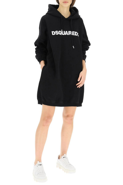 DSQUARED2 LOGO PRINT HOODIE DRESS outlook