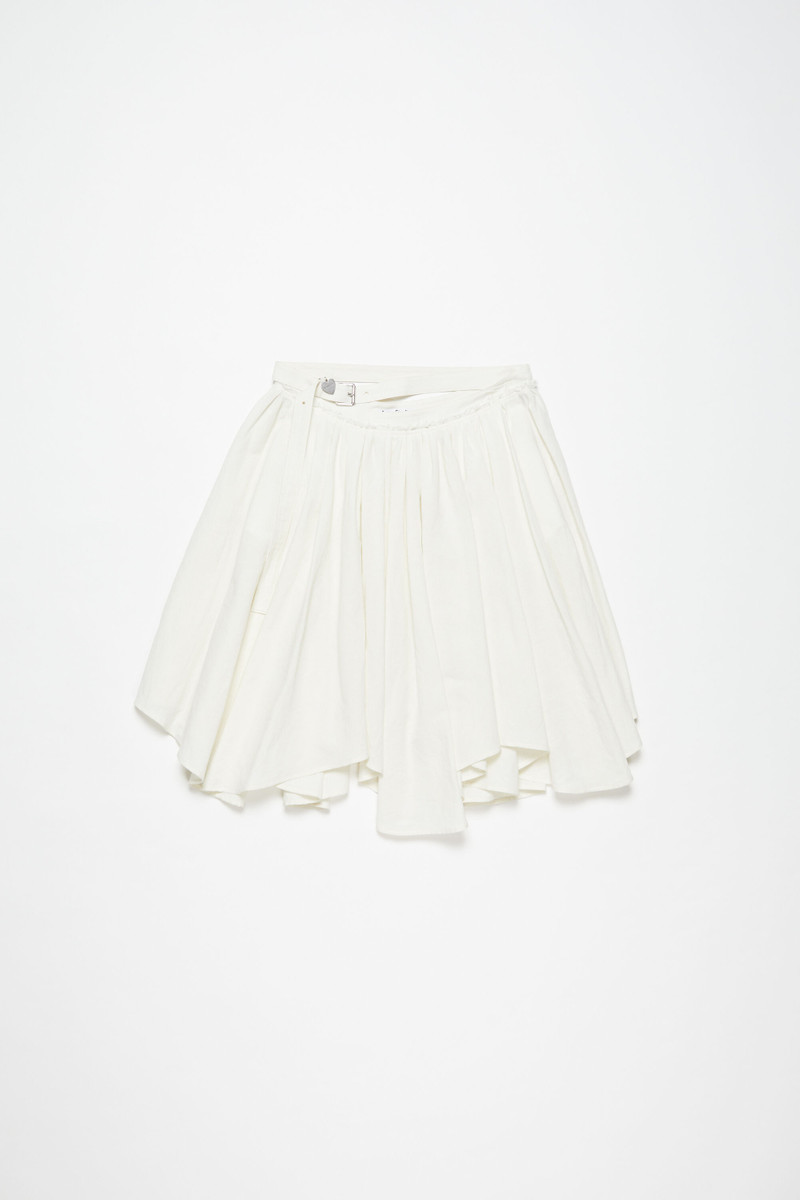 Asymmetric pleated skirt - Warm white 1