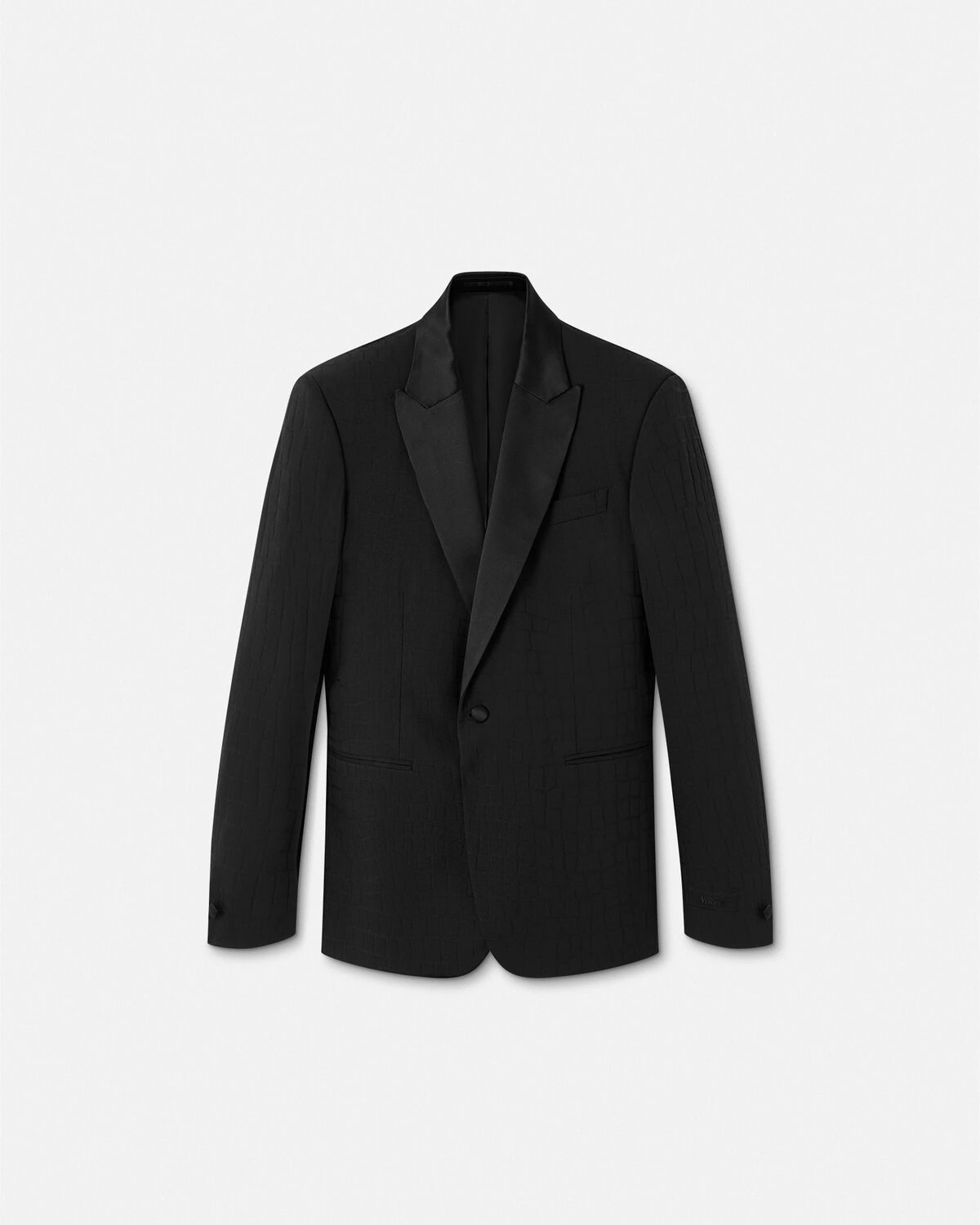 Croc-Effect Jacquard Blazer - 1