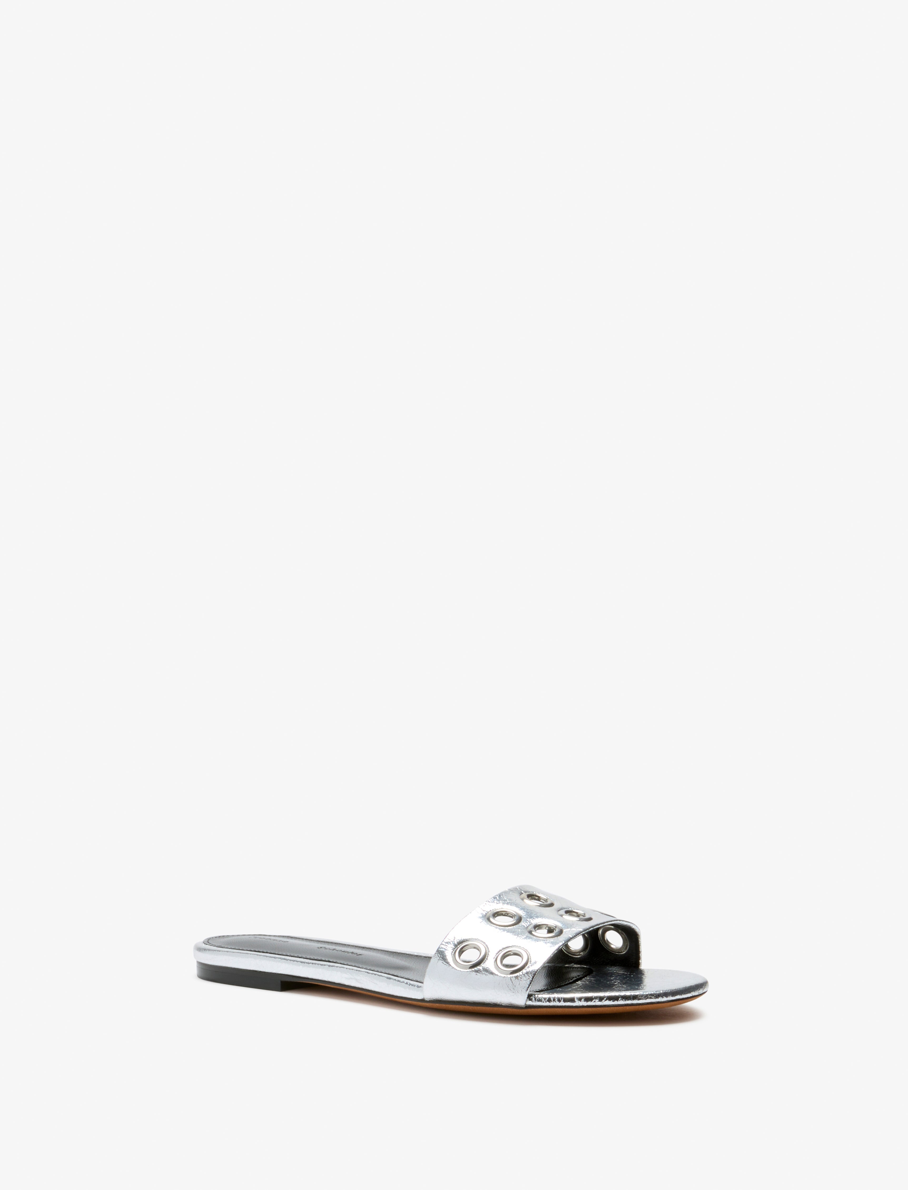 Grommet Slides in Crinkled Metallic - 2