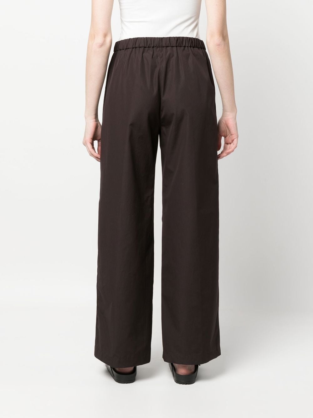 elastic-waist wide-leg trousers - 4