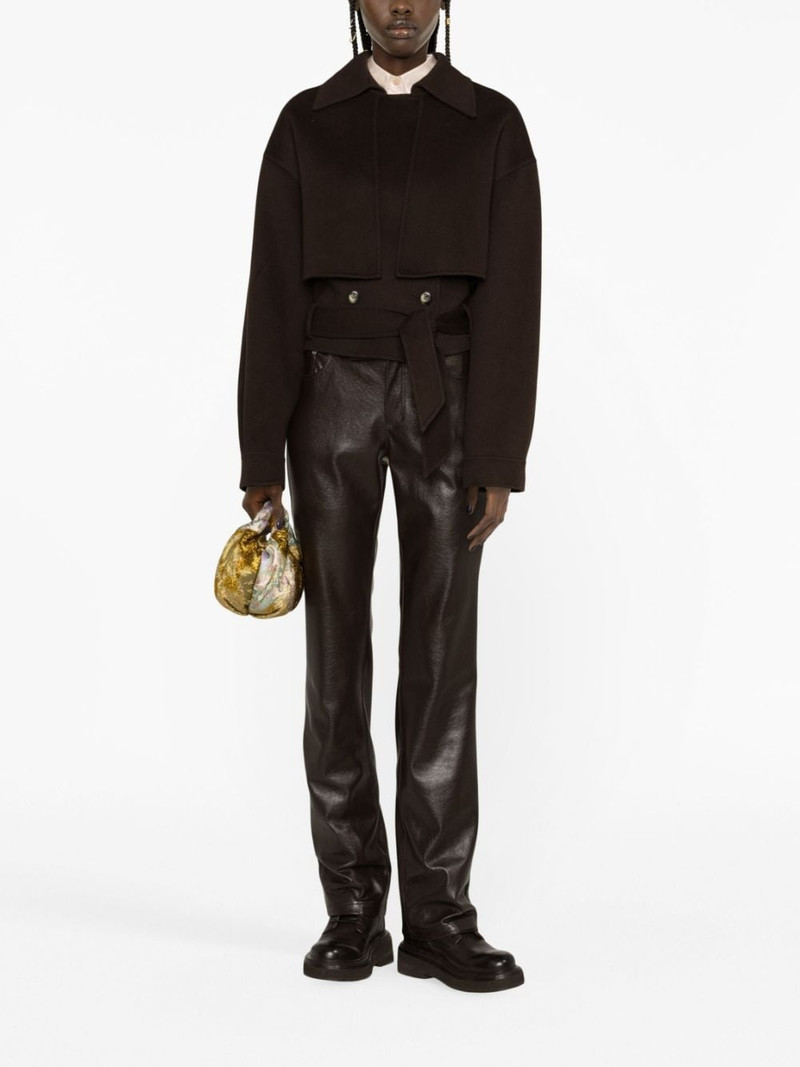 Nanushka cropped trench jacket outlook