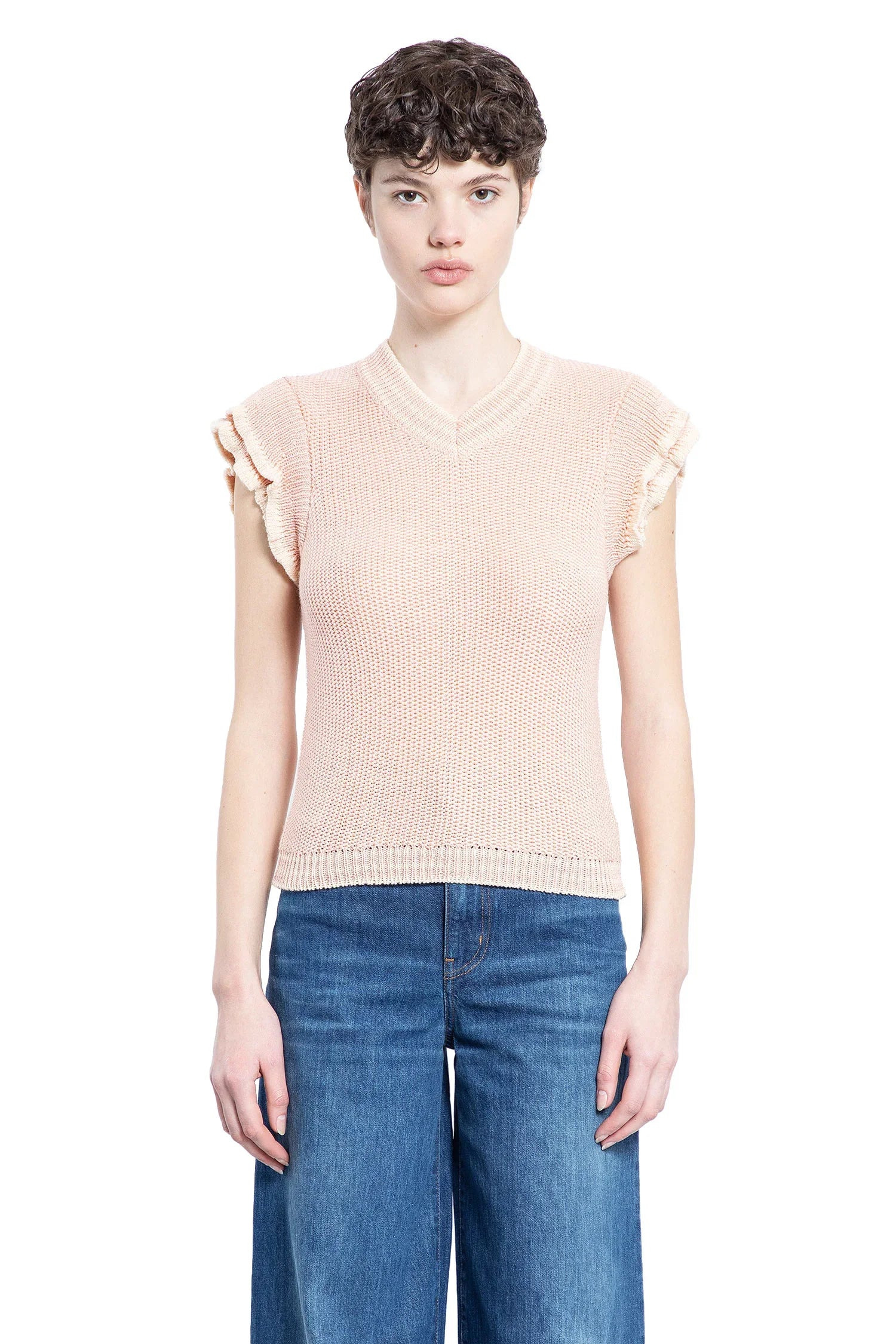 Short-Sleeve-Knit-Top-In-Wool - 2