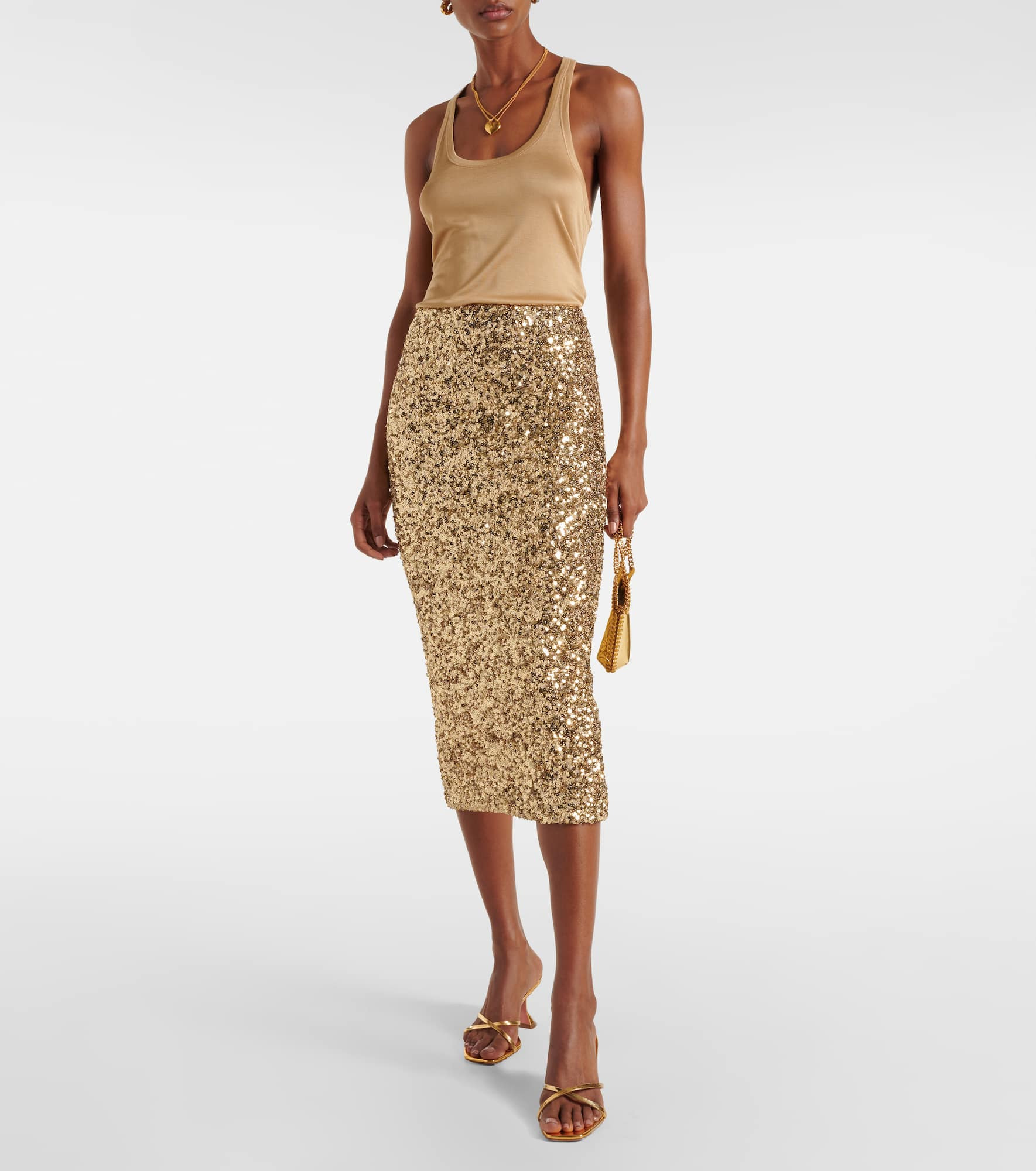 Sequined midi skirt - 2