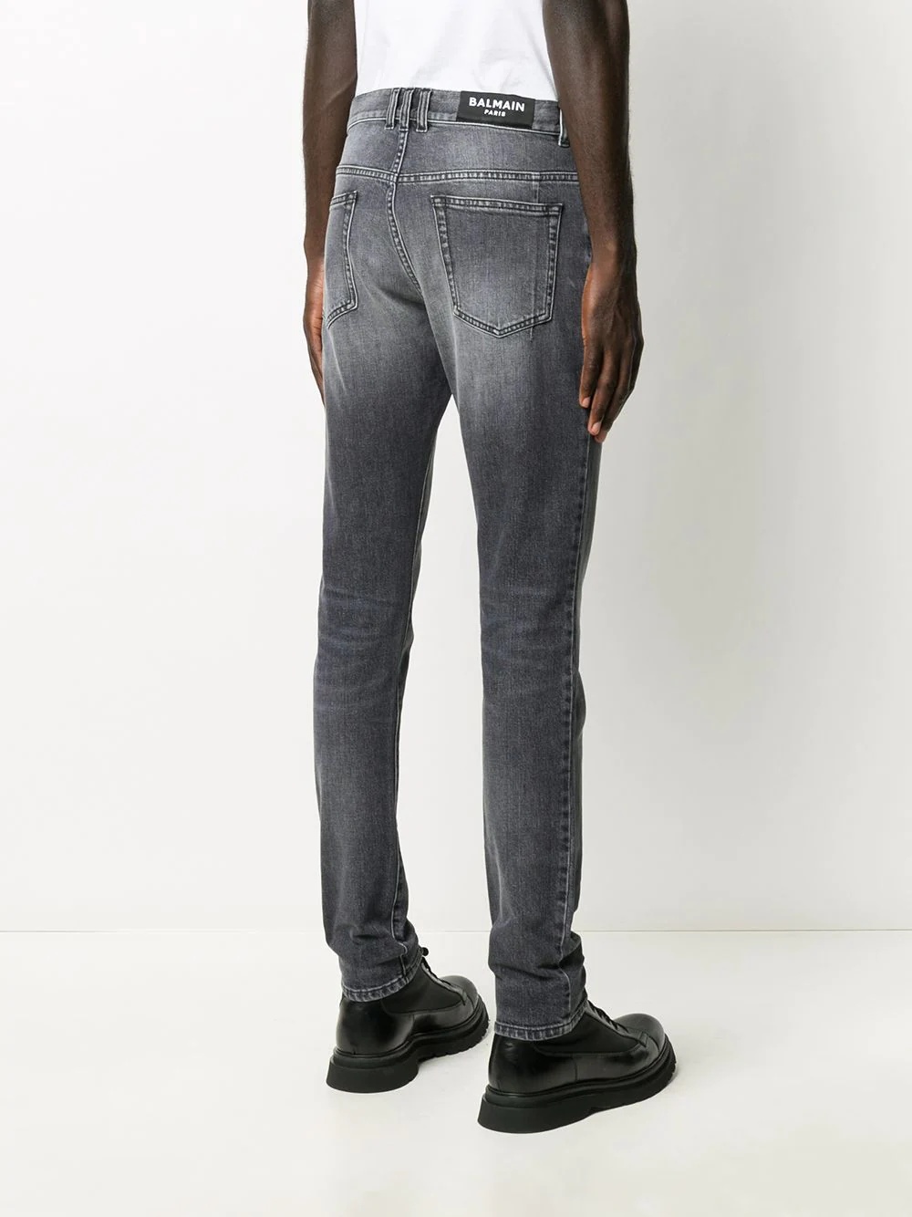 faded slim-fit jeans - 4