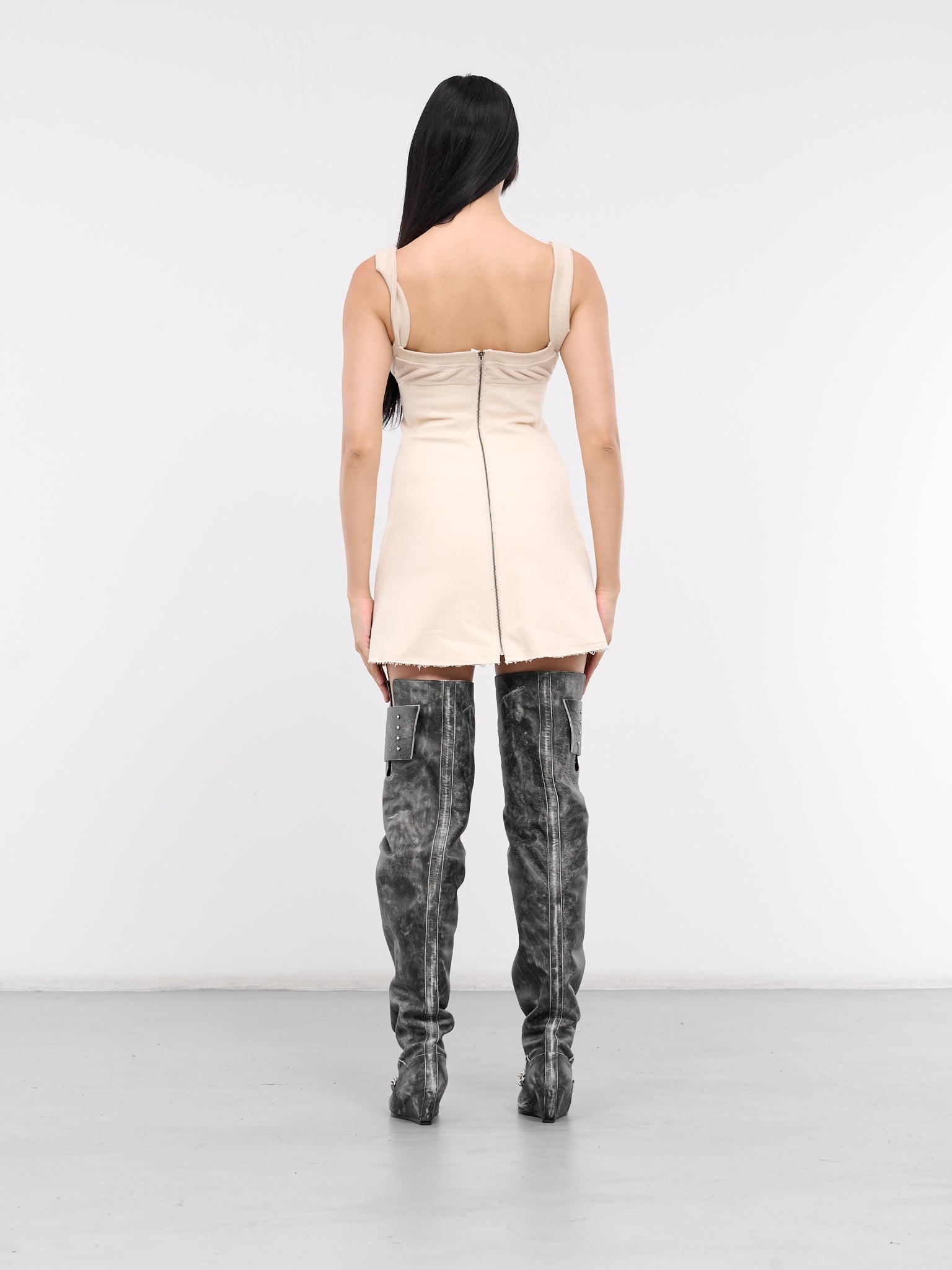 Waffle Knit Corset Dress - 3