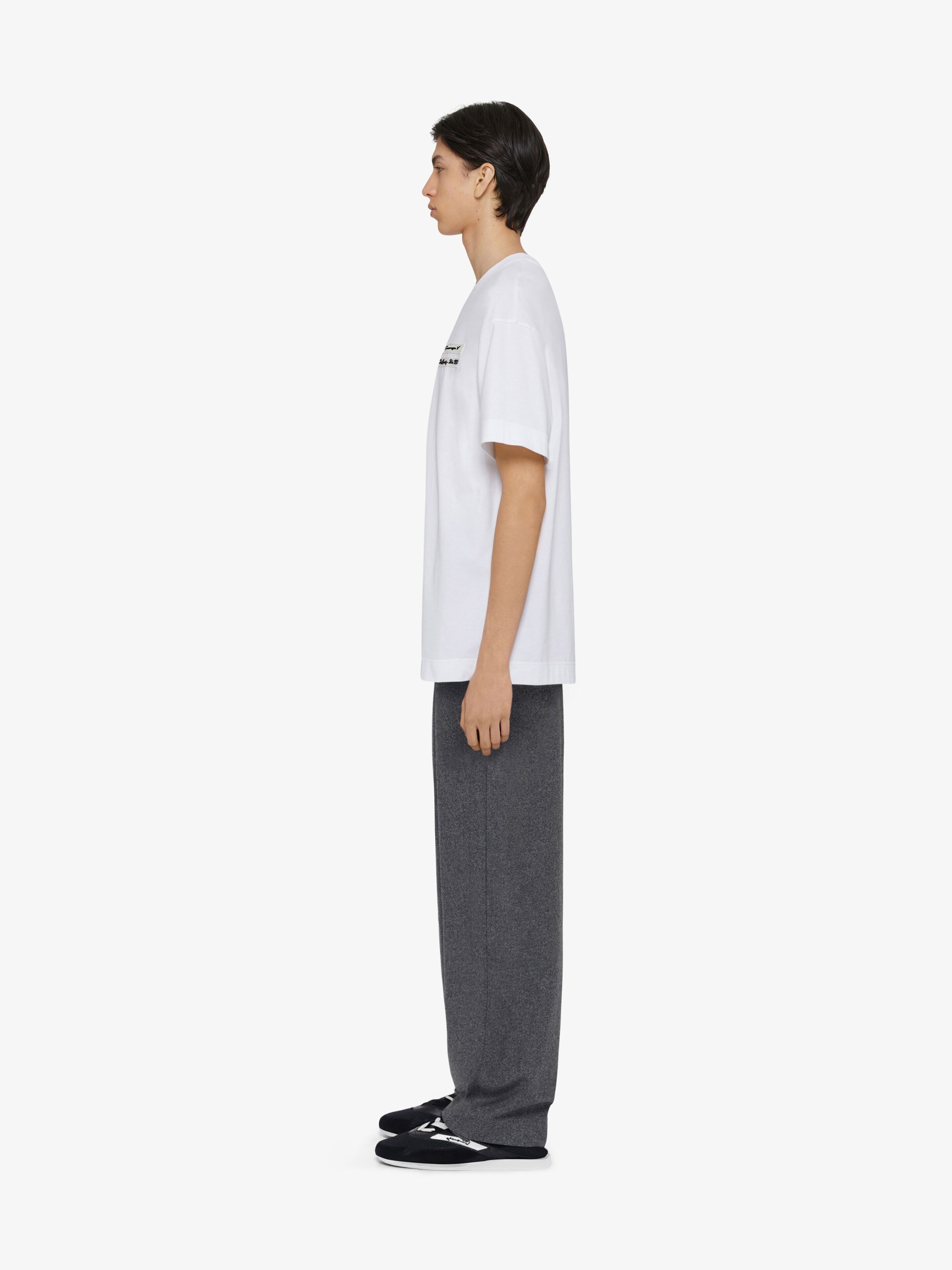 T-SHIRT IN COTTON WITH GIVENCHY GROS GRAIN - 3