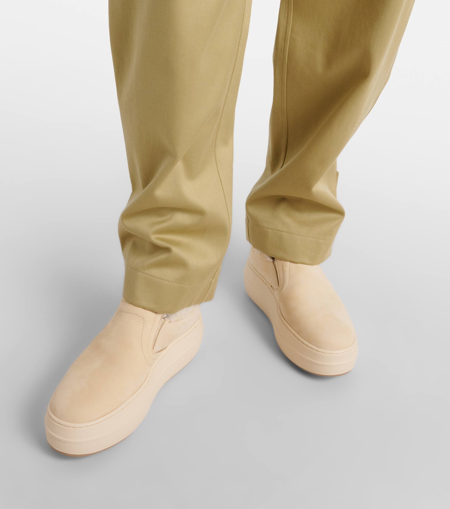 Skyscraper suede platform slip-on sneakers - 4