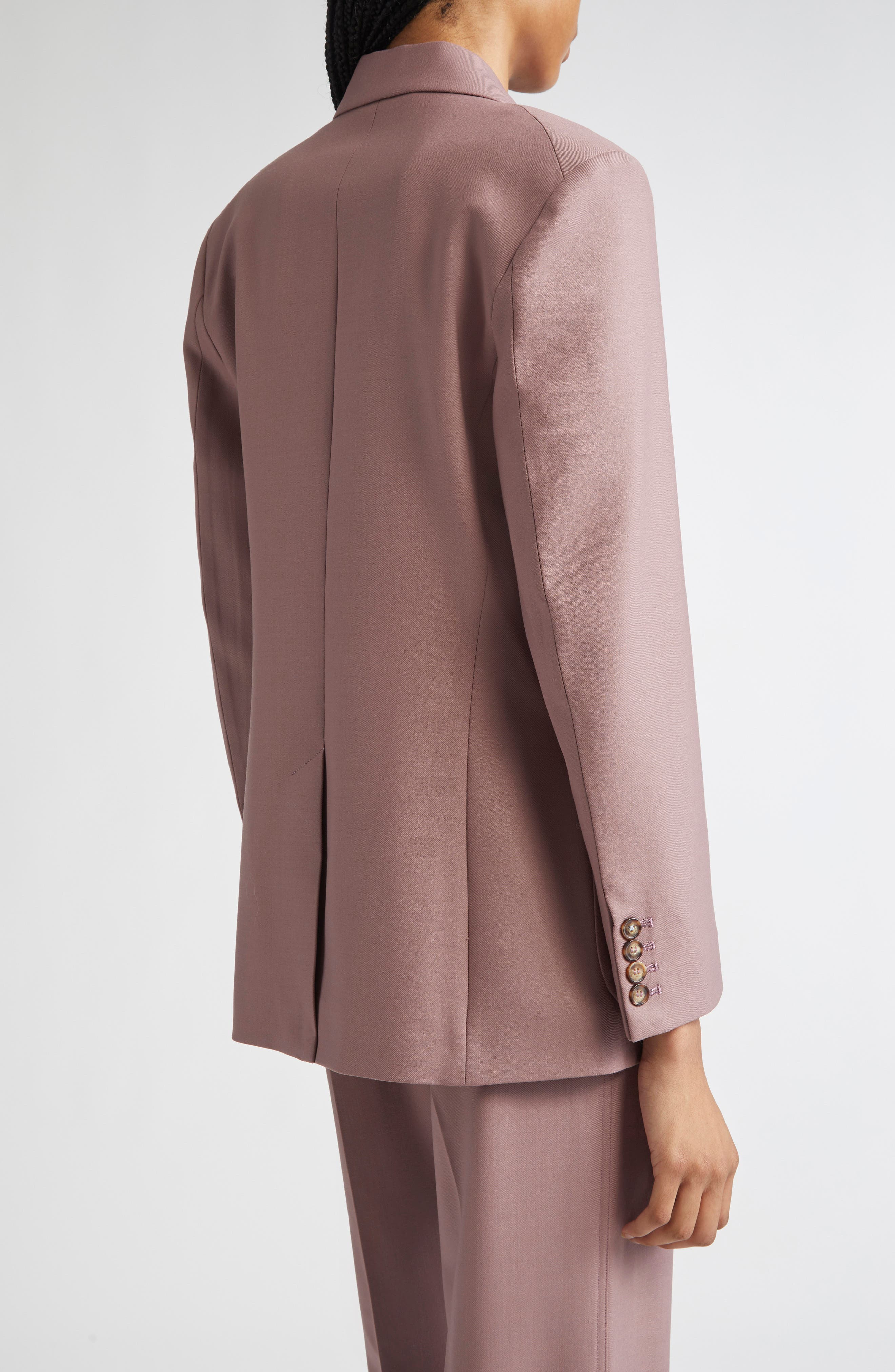 Victoria Beckham Patch Pocket Twill Jacket in Mauve at Nordstrom - 3