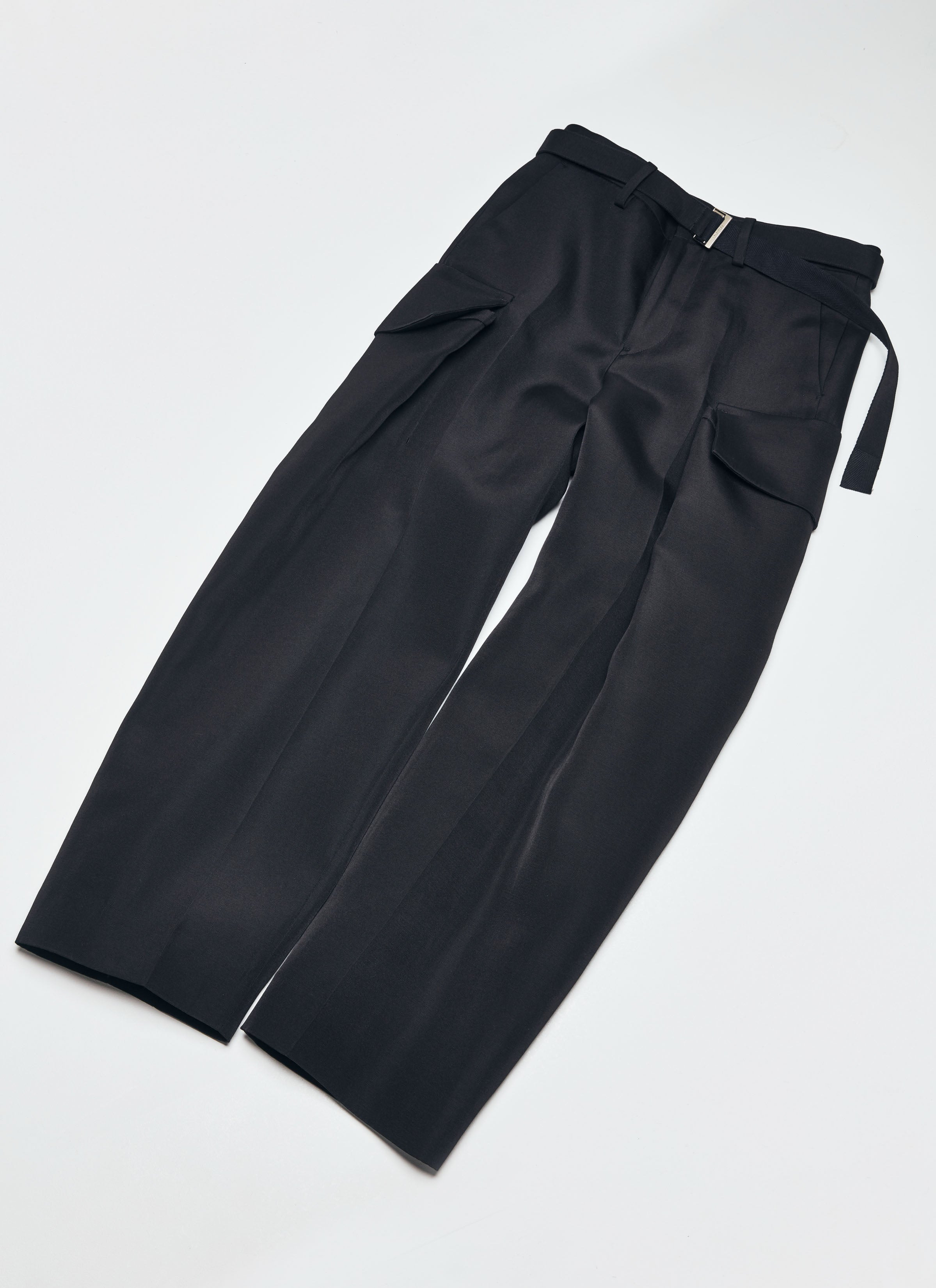 Double-Faced Silk Cotton Pants - 1