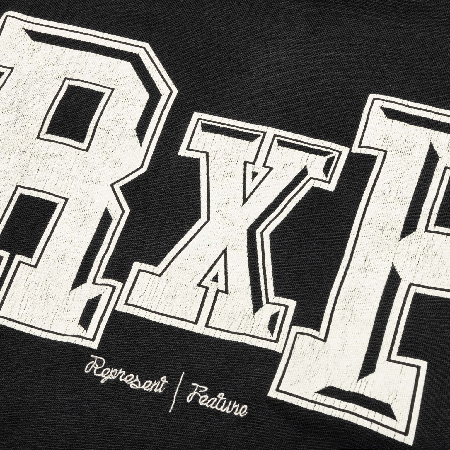 FEATURE X REPRESENT HEAD 2 HEAD T-SHIRT - STAINED BLACK - 6