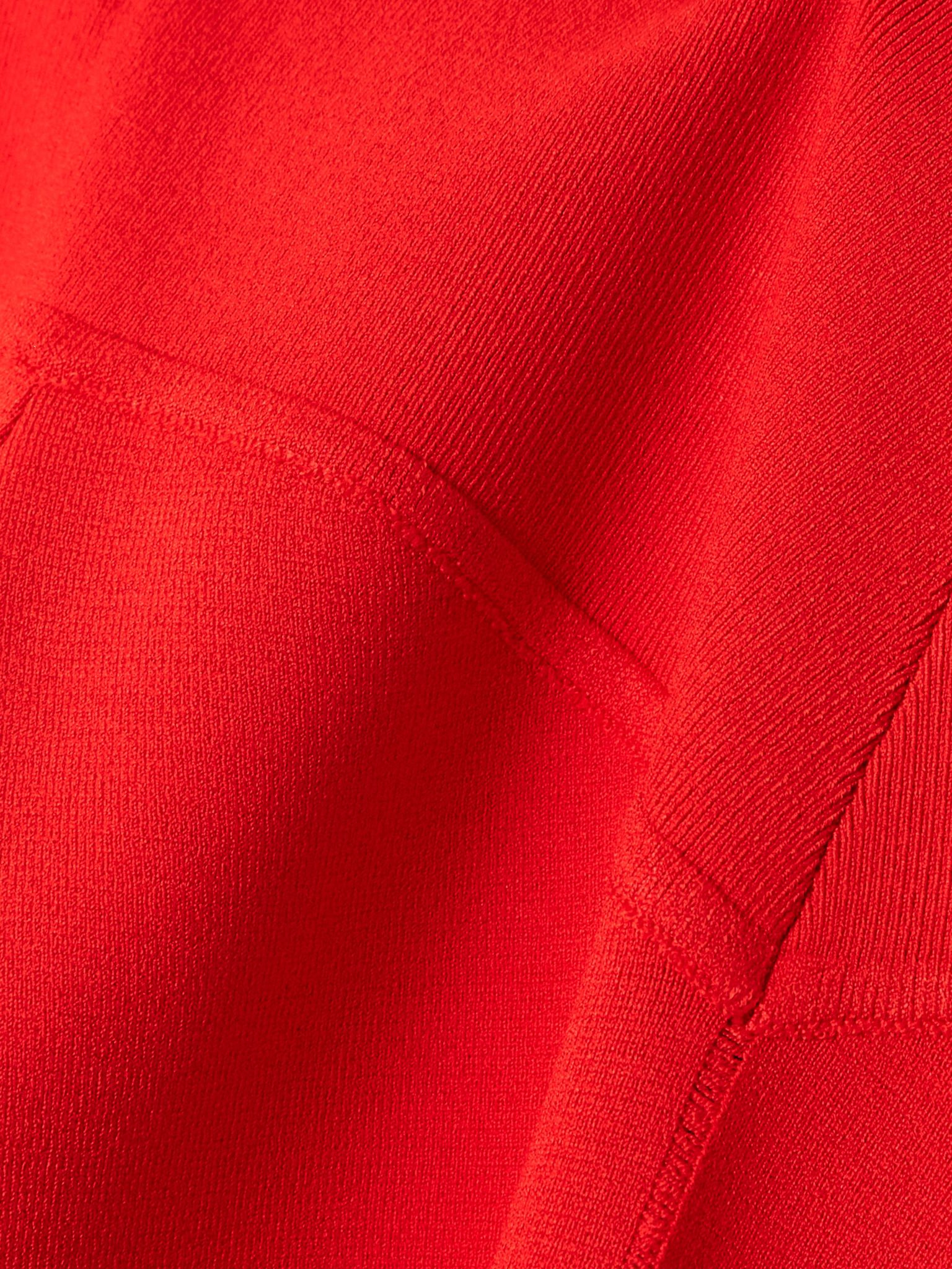 Bardot off-the-shoulder paneled jersey top Red - 5