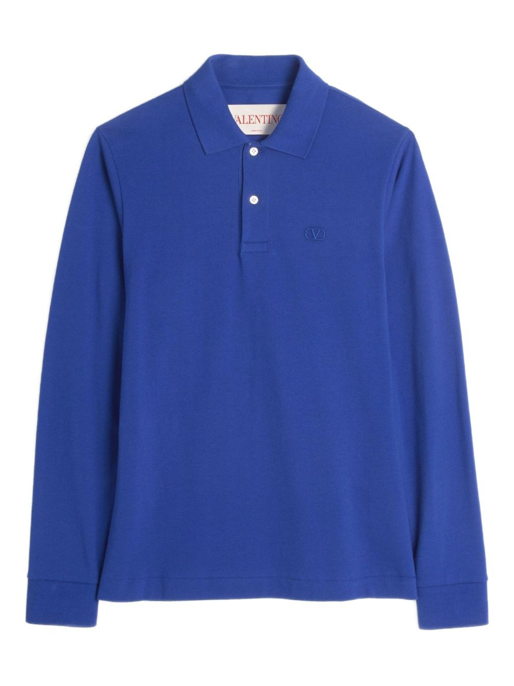 VLogo-embroidered polo shirt - 1