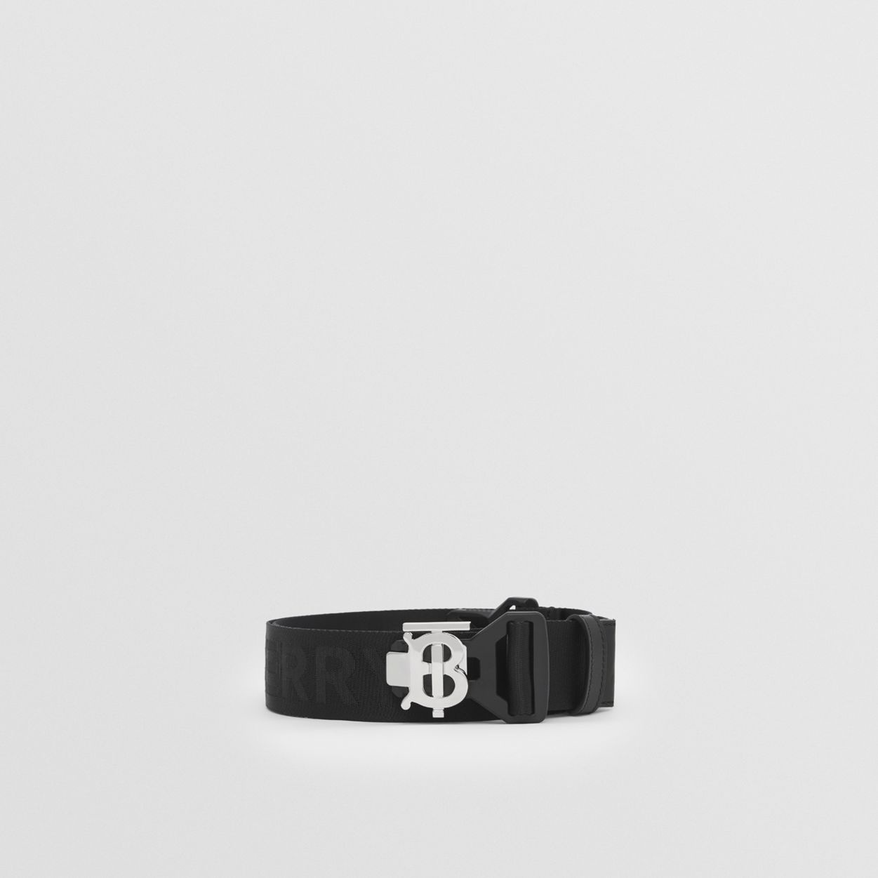 Monogram Motif and Logo Webbed Jacquard Belt - 4