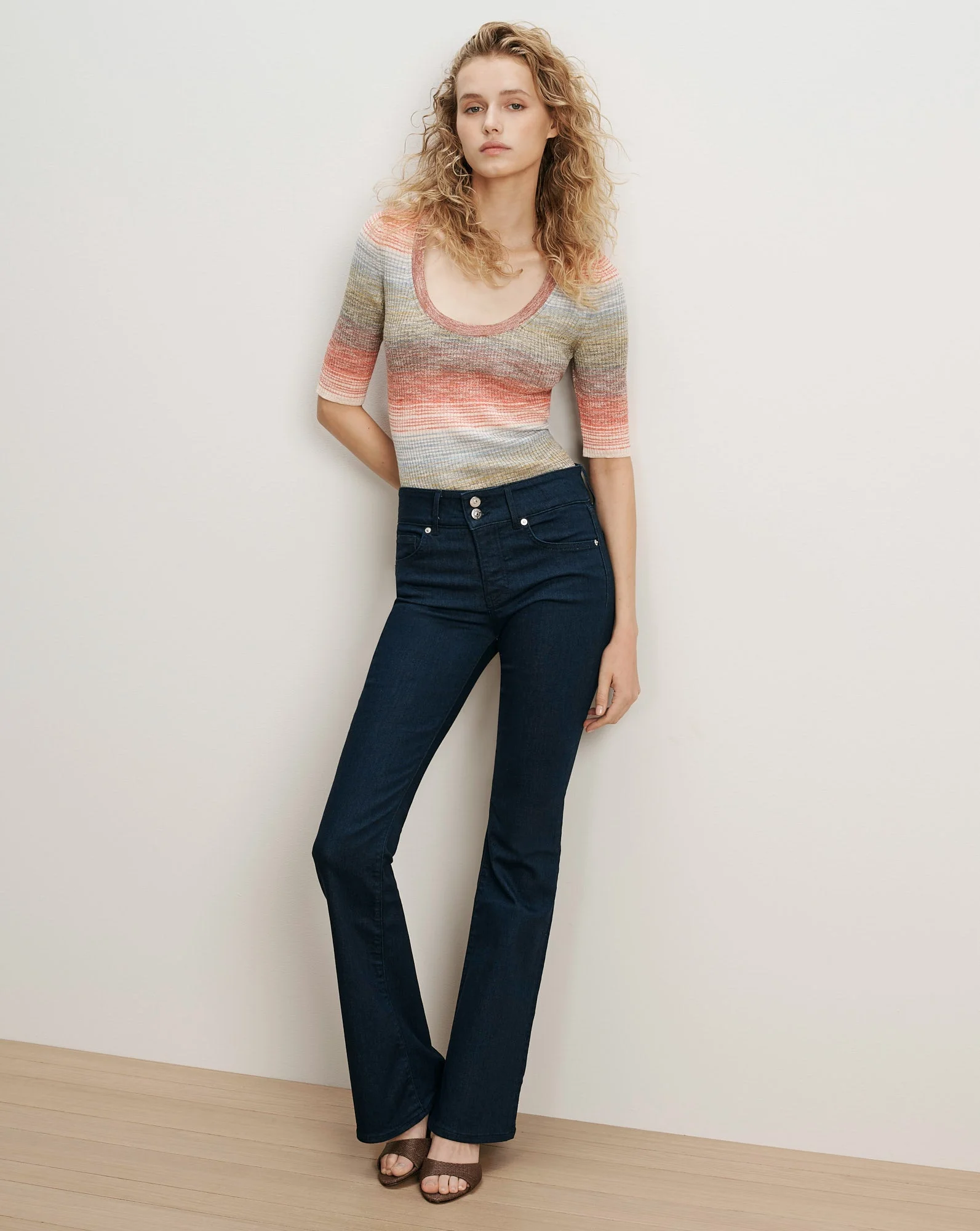 BEVERLY MID-RISE SKINNY-FLARE JEAN - 1