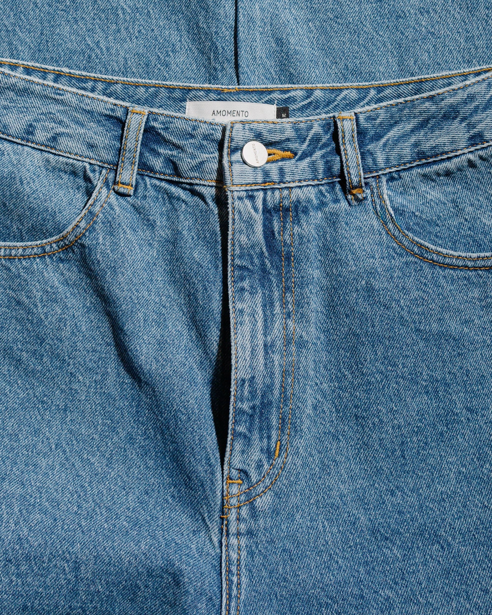 Men's Recycle Cotton Denim Mid Blue - 5