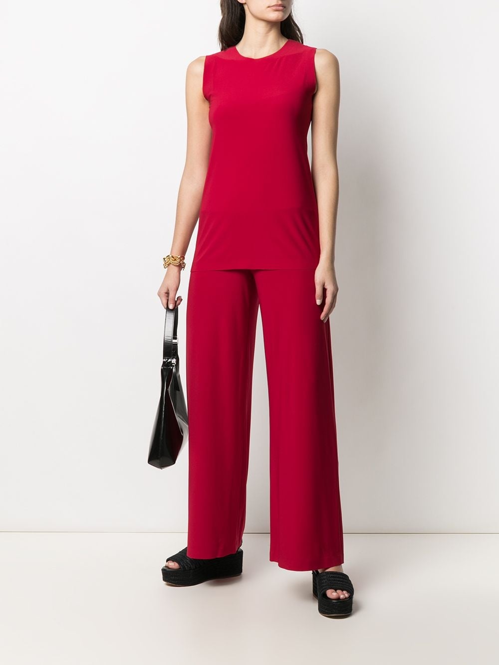 wide-leg flared trousers - 2