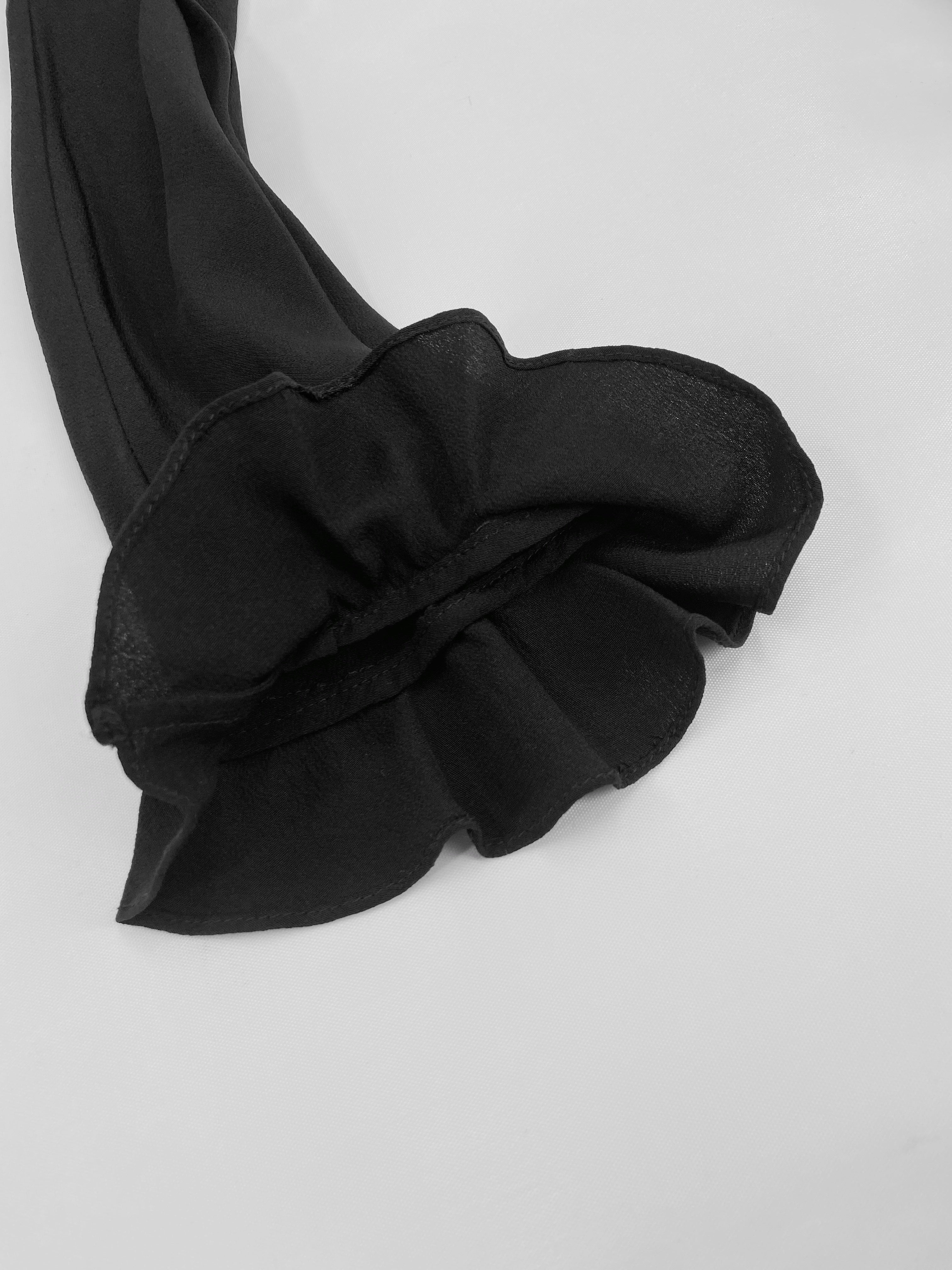 Gucci Spring 1999 Tom Ford Runway #1 Look Black Silk Ruffle Dress 40 - 10