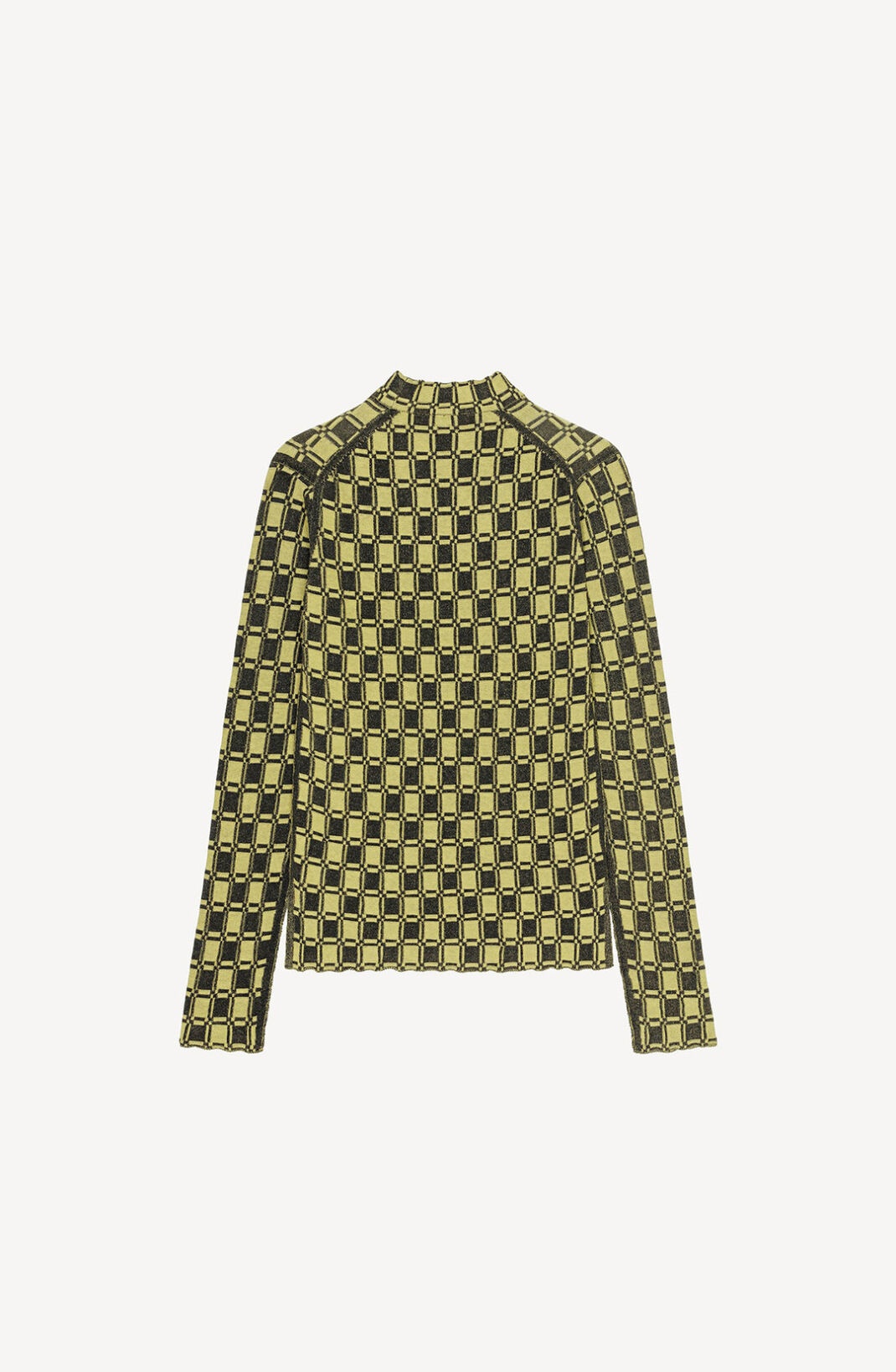 Vichy jacquard fitted jumper - 2