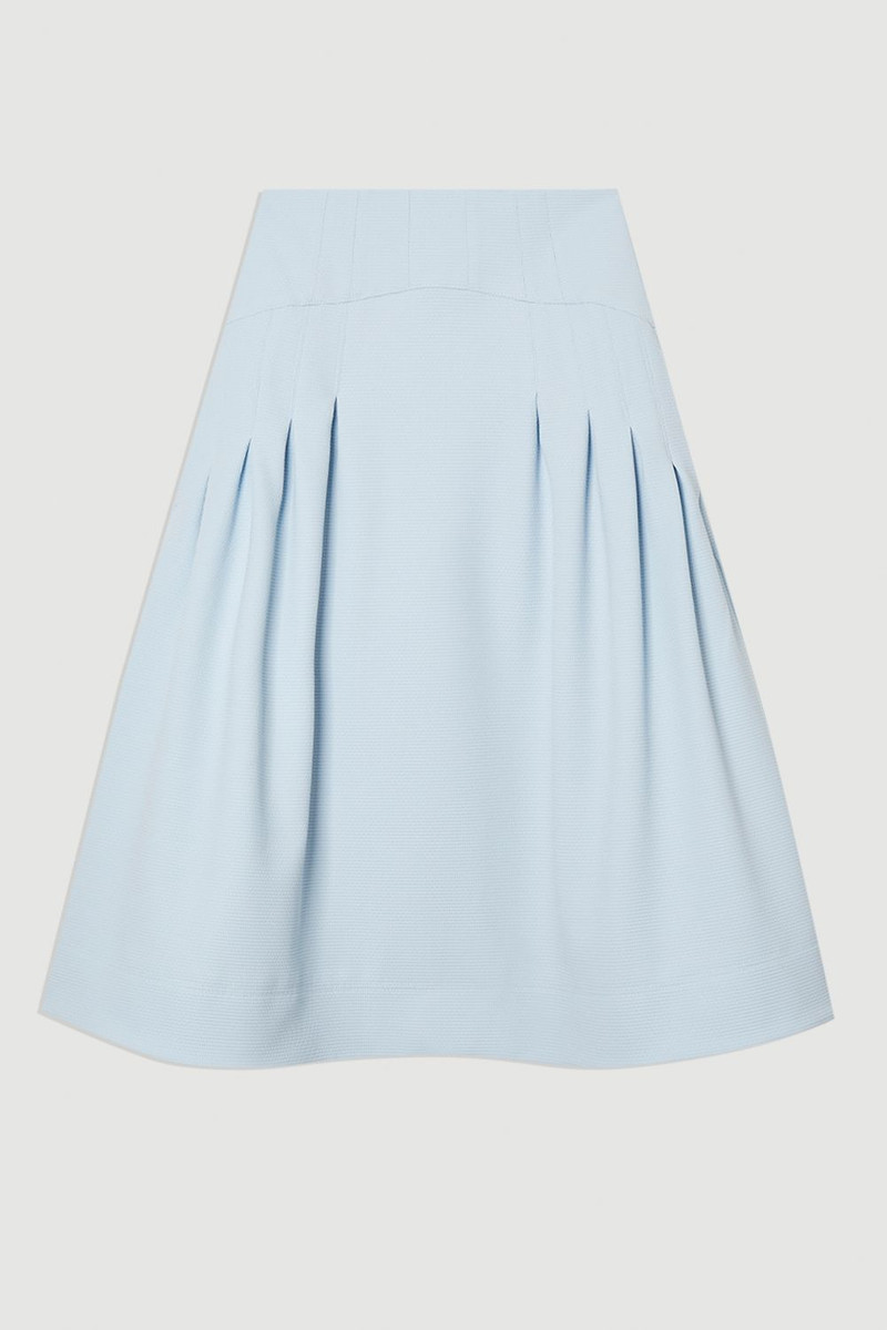 Tailored Textured Full Midi Skirt 4