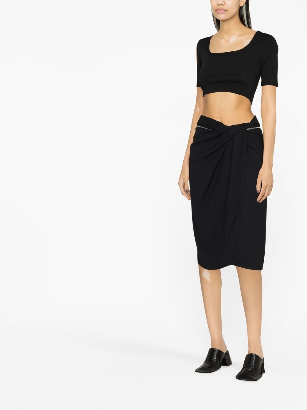 Bodri gathered midi skirt - 3