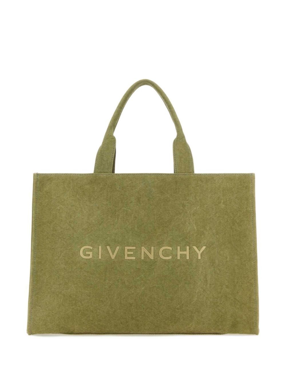 logo-embroidered cotton tote bag - 1