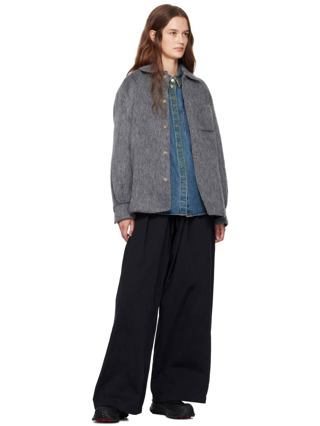 Gray Virgin Wool & Mohair Jacket - 5