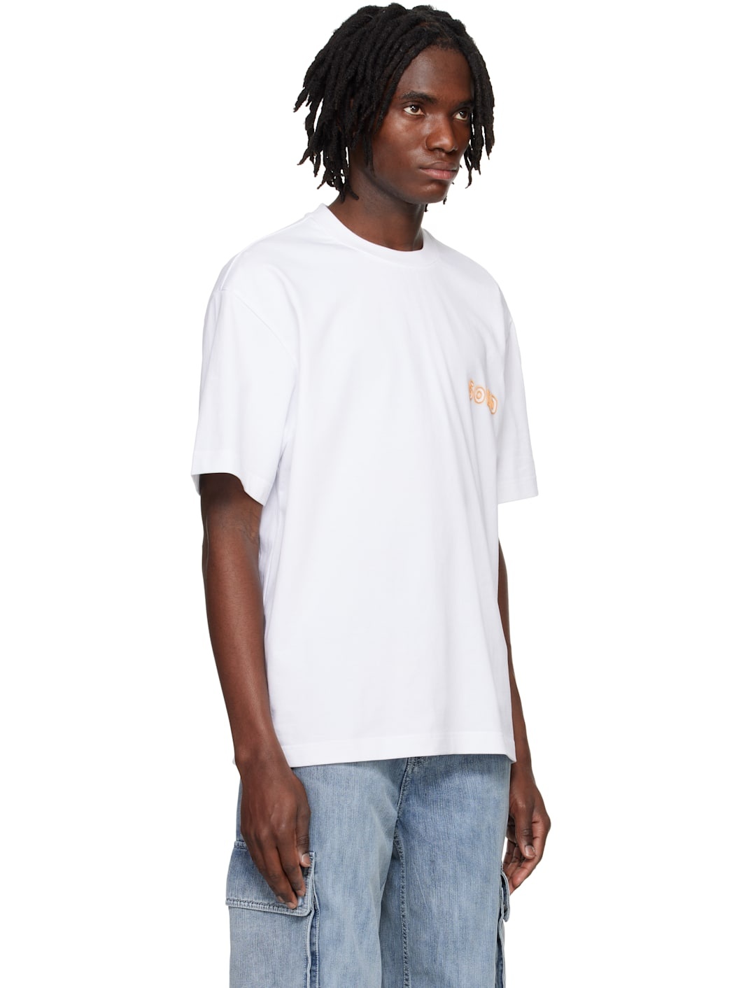 White Embroidered Graphic T-shirt - 2