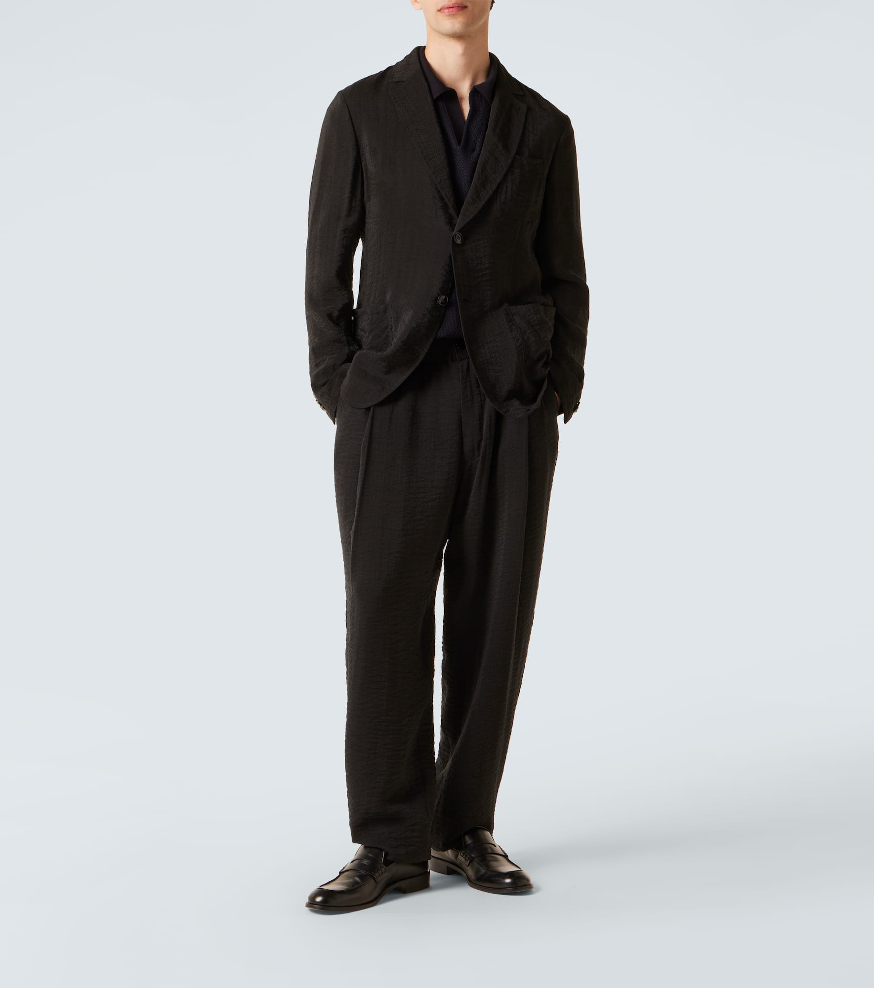 Jacquard straight pants - 2