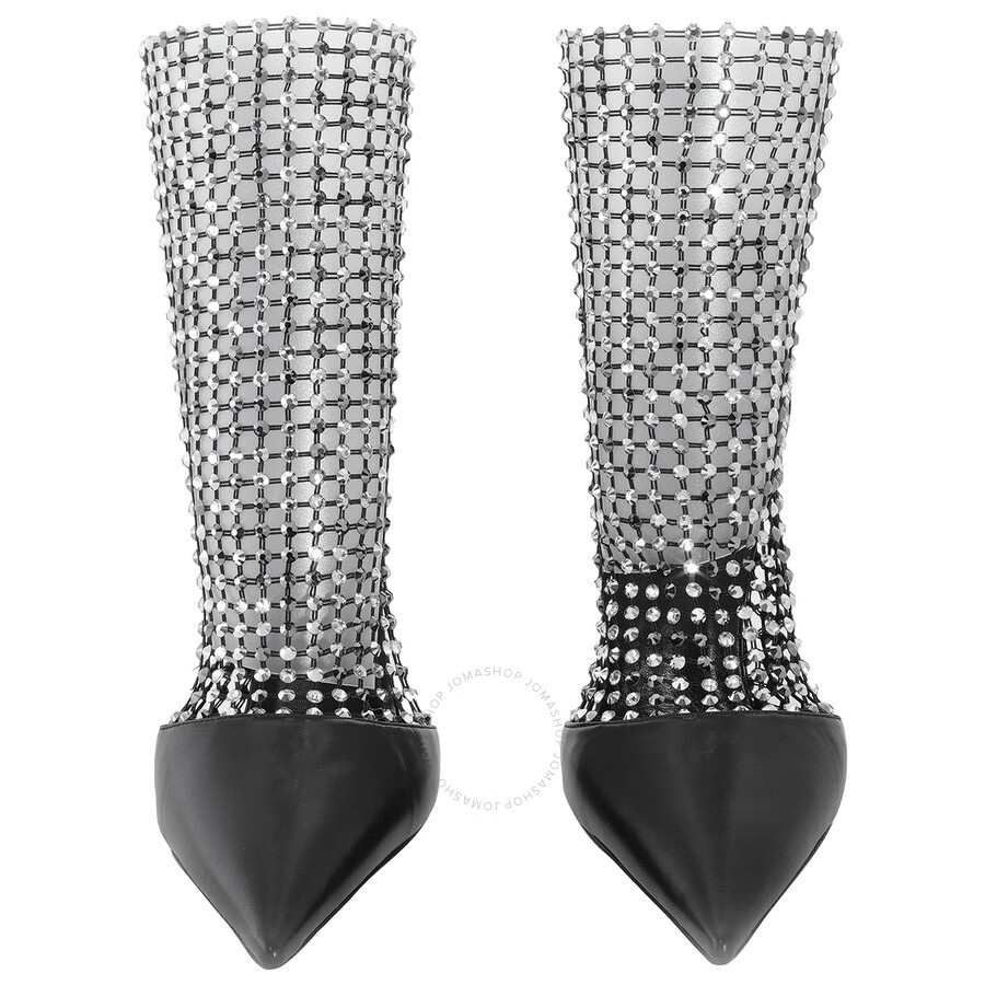 Rene Caovilla Galaxia Crystal Mesh Ankle Boots - 3