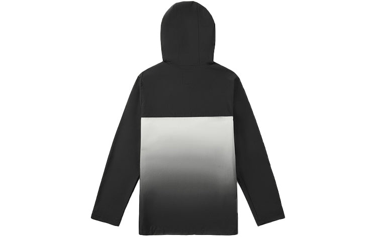 Men's Vans Splicing Athleisure Casual Sports Hooded Jacket Black VN0A49JZBLK - 2