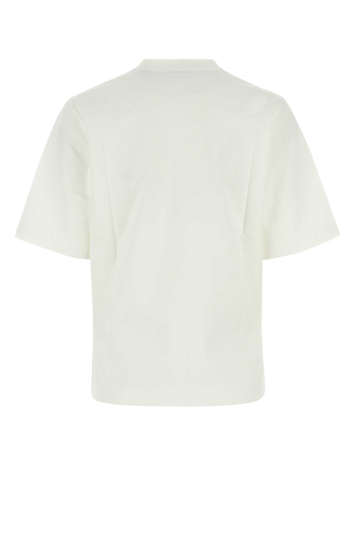 Burberry Women White Stretch Cotton T-Shirt - 2