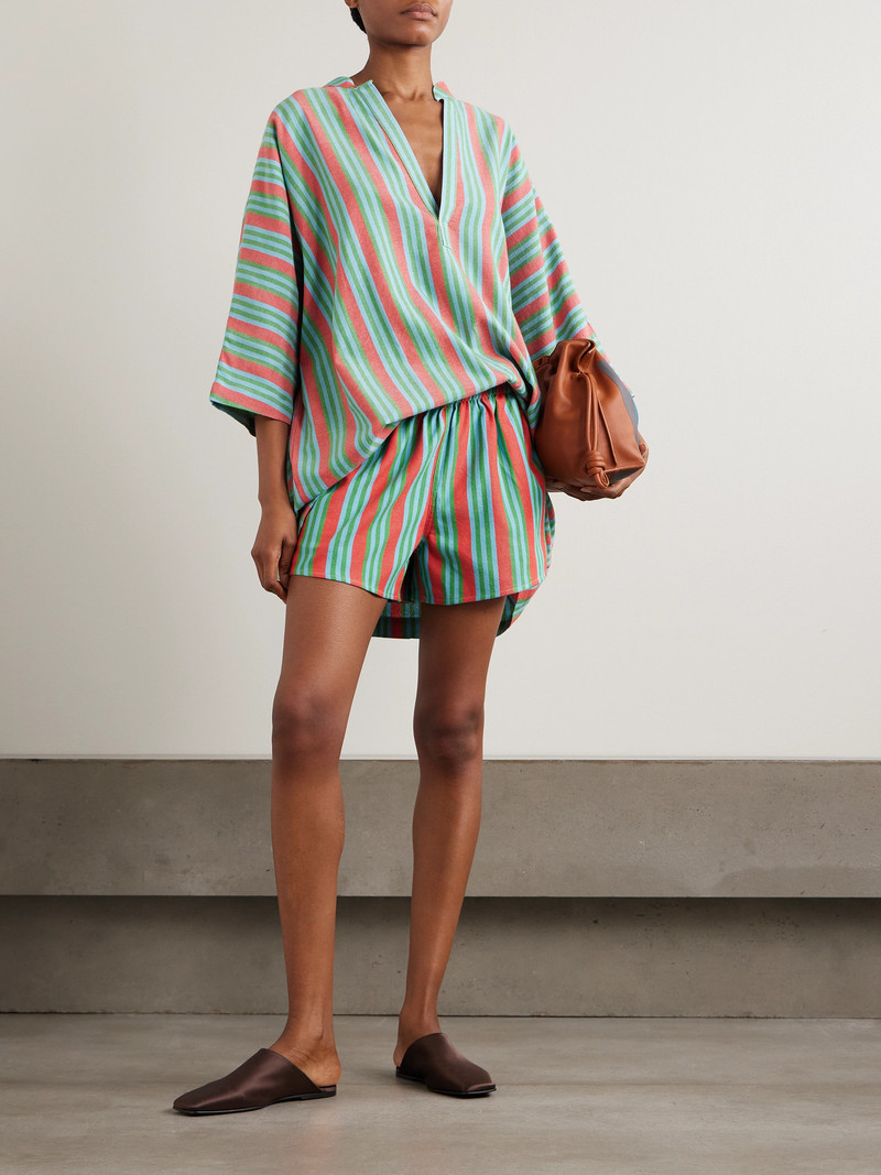 MARRAKSHI LIFE Striped Cotton Shorts outlook