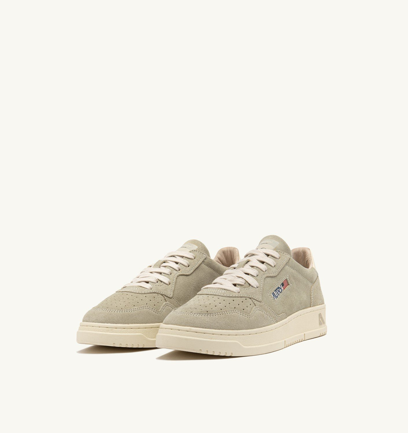 MEDALIST LOW SNEAKERS IN PAPYRUS AND OFF WHITE SUEDE - 2