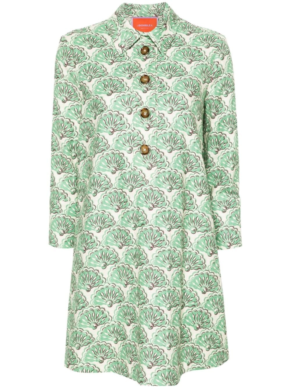 Artemis Fans-jacquard minidress - 1